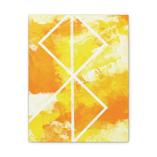 Canvas Wall Art: Peace Bind Rune Canvas Wall Art | Modern Abstract Artwork