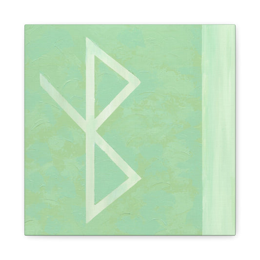 Canvas Wall Art: Healing Vibes Bind Rune Canvas Art — Minimalist Norse Symbol Matte Wall Art