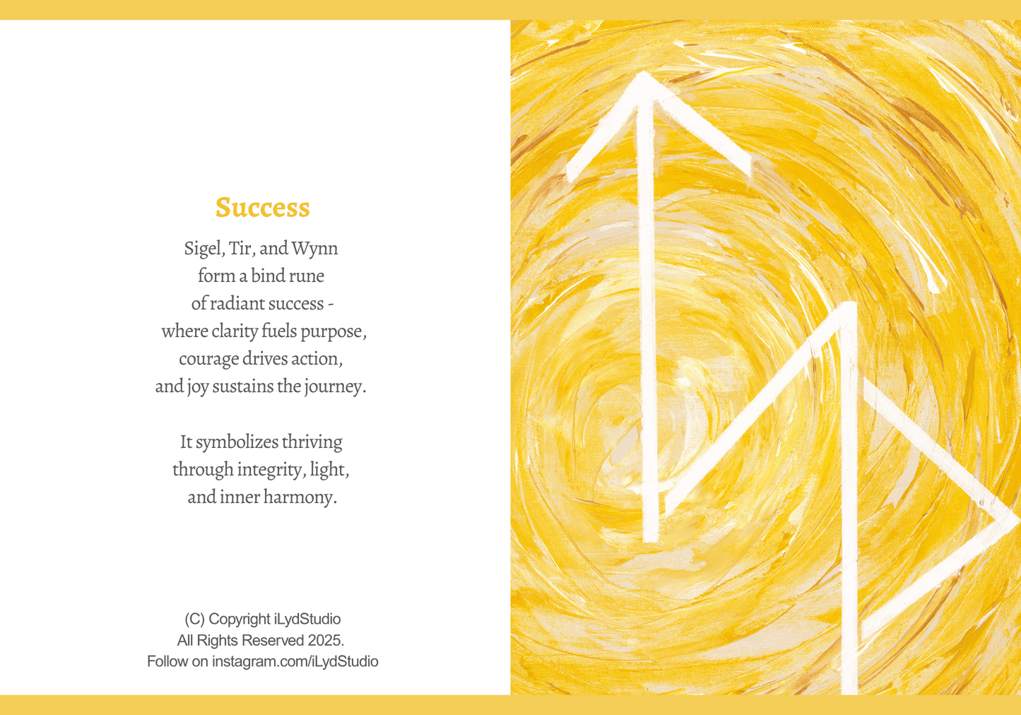 Greeting Card: Bind Rune “Success” Blank note with white envelope