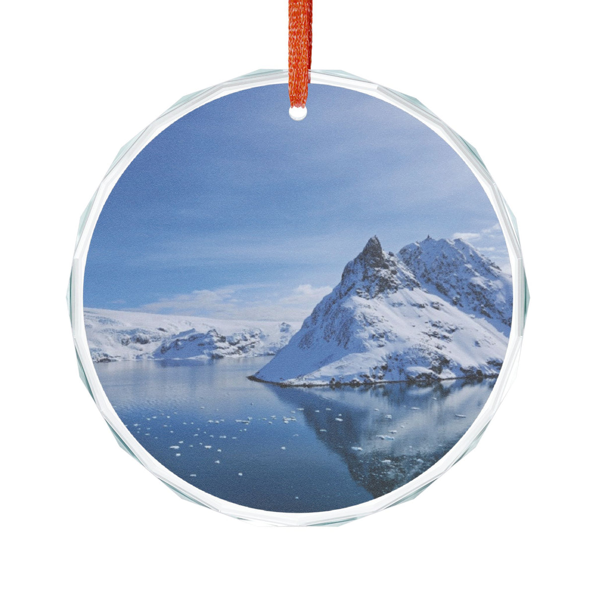 Antarctica Glacier Glass Ornament, Single with or without gift box