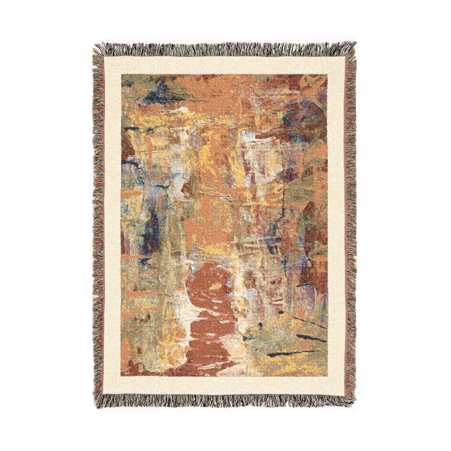 Marrakesh Abstract Woven Blanket — Throw for Living Room Decor