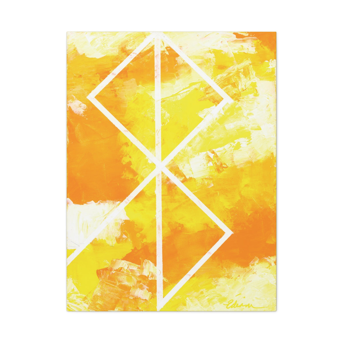 Canvas Wall Art: Peace Bind Rune Canvas Wall Art | Modern Abstract Artwork