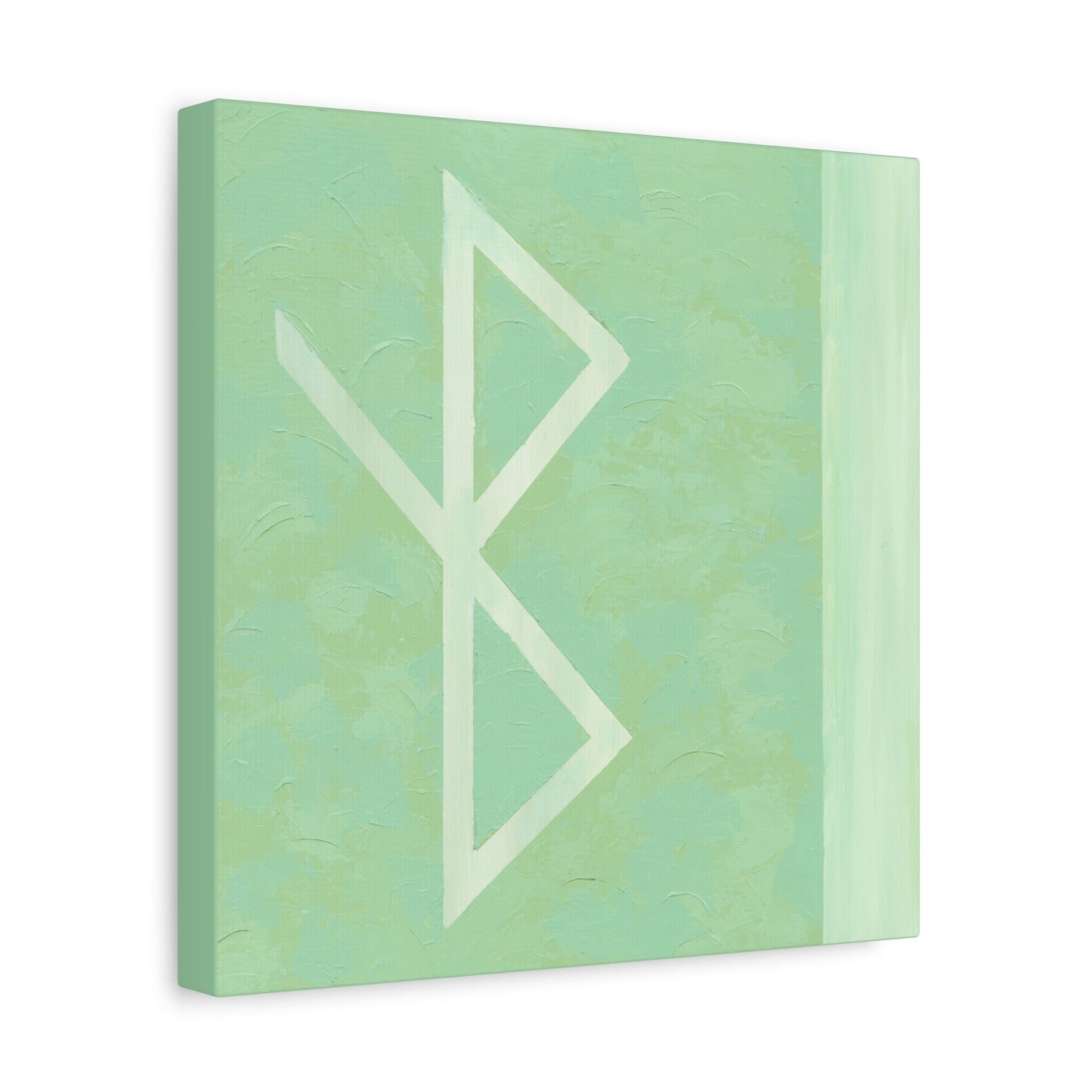 Canvas Print: Healing Vibes Bind Rune Canvas Art — Minimalist Norse Symbol Matte Wall Art