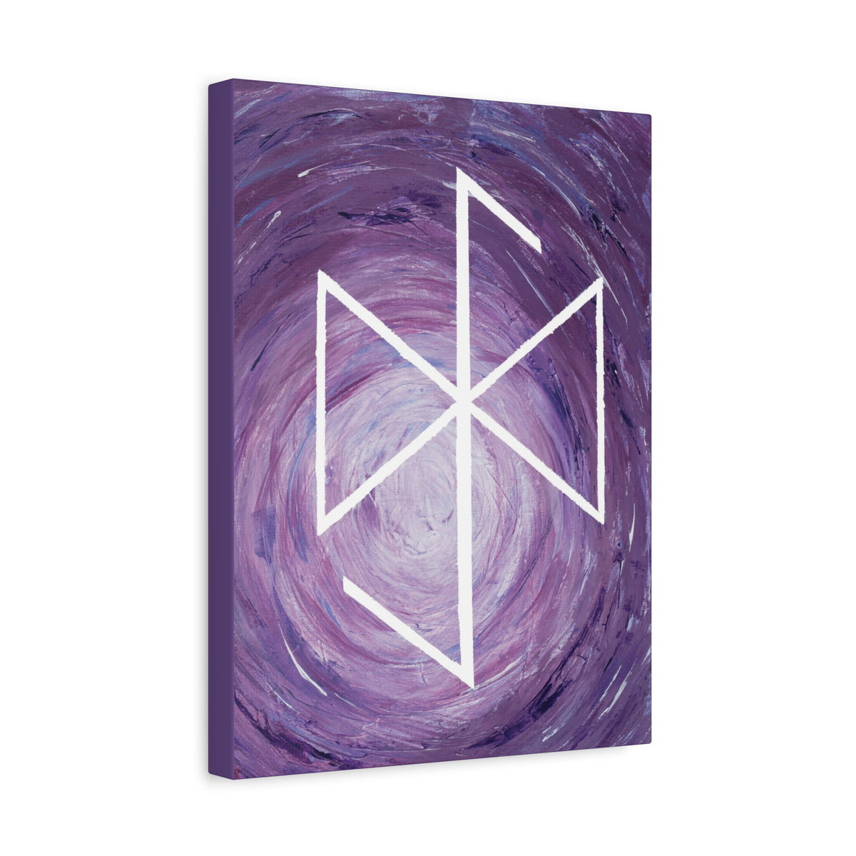 Canvas Wall Art: "Spiritual Growth" Bind Rune Canvas Art | Modern Abstract Artwork