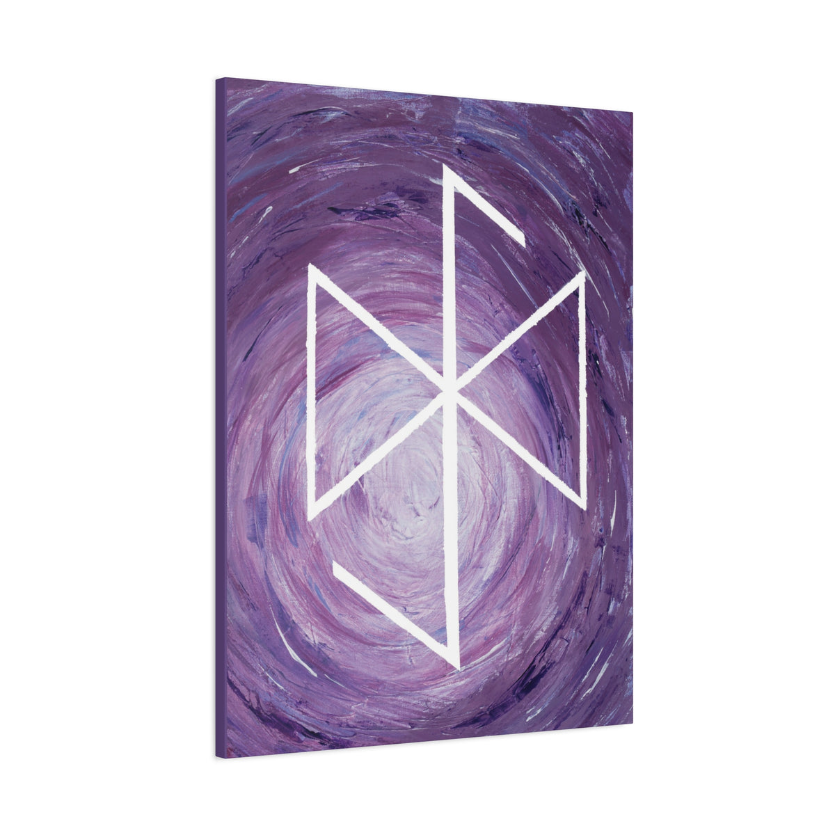 Canvas Wall Art: "Spiritual Growth" Bind Rune Canvas Art | Modern Abstract Artwork
