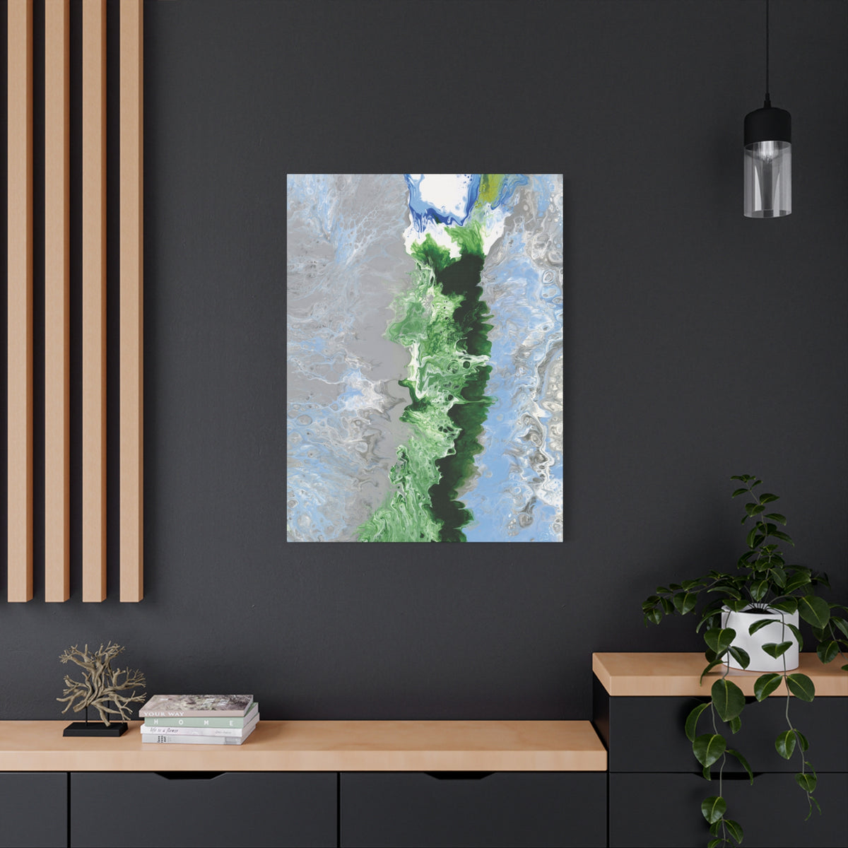 Canvas Wall Art: Switzerland's Oberland, Abstract Matte Canvas Print — Stretched 1.25" Wall Art