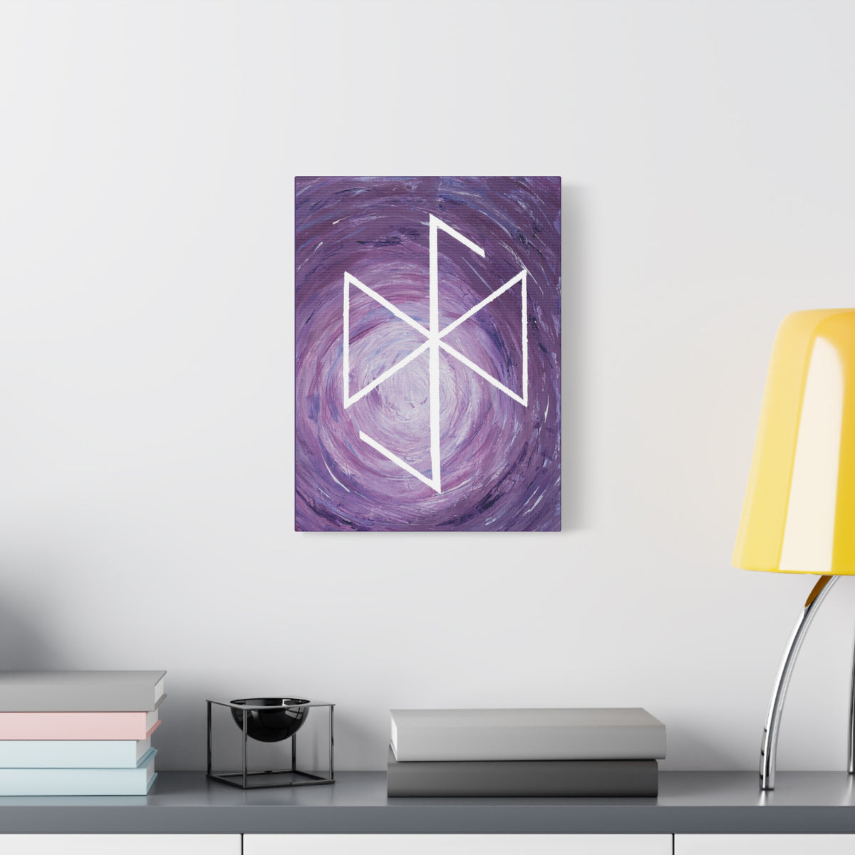 Canvas Wall Art: "Spiritual Growth" Bind Rune Canvas Art | Modern Abstract Artwork