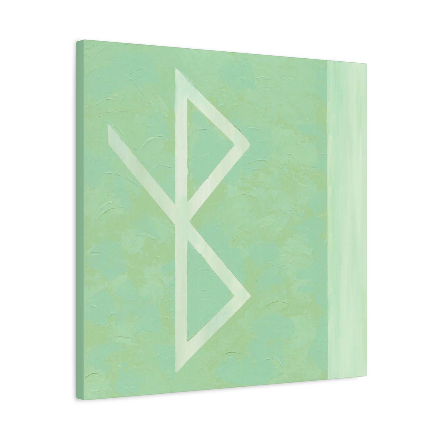 Canvas Print: Healing Vibes Bind Rune Canvas Art — Minimalist Norse Symbol Matte Wall Art
