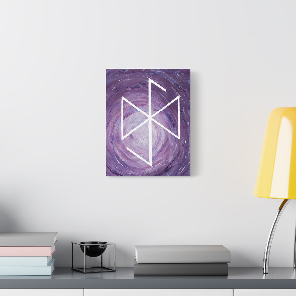 Canvas Wall Art: "Spiritual Growth" Bind Rune Canvas Art | Modern Abstract Artwork