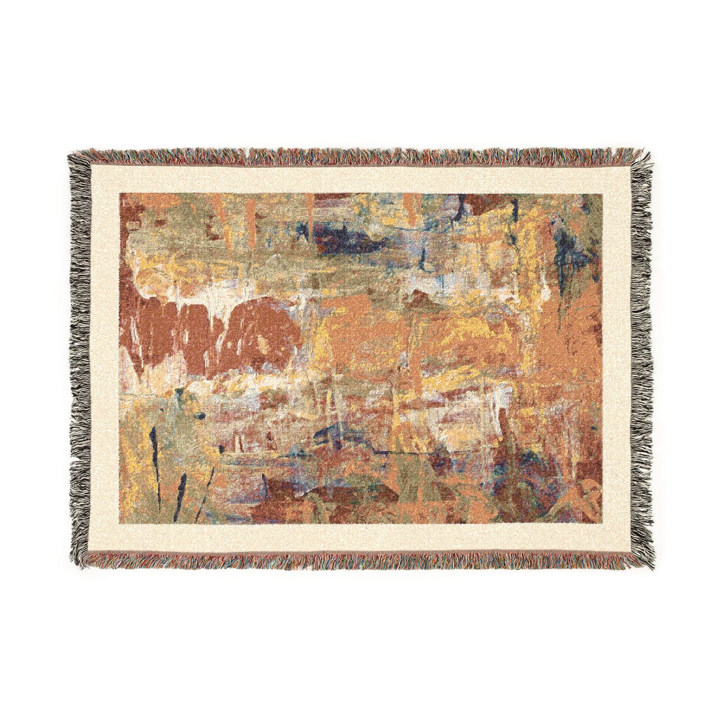Marrakesh Abstract Woven Blanket — Throw for Living Room Decor