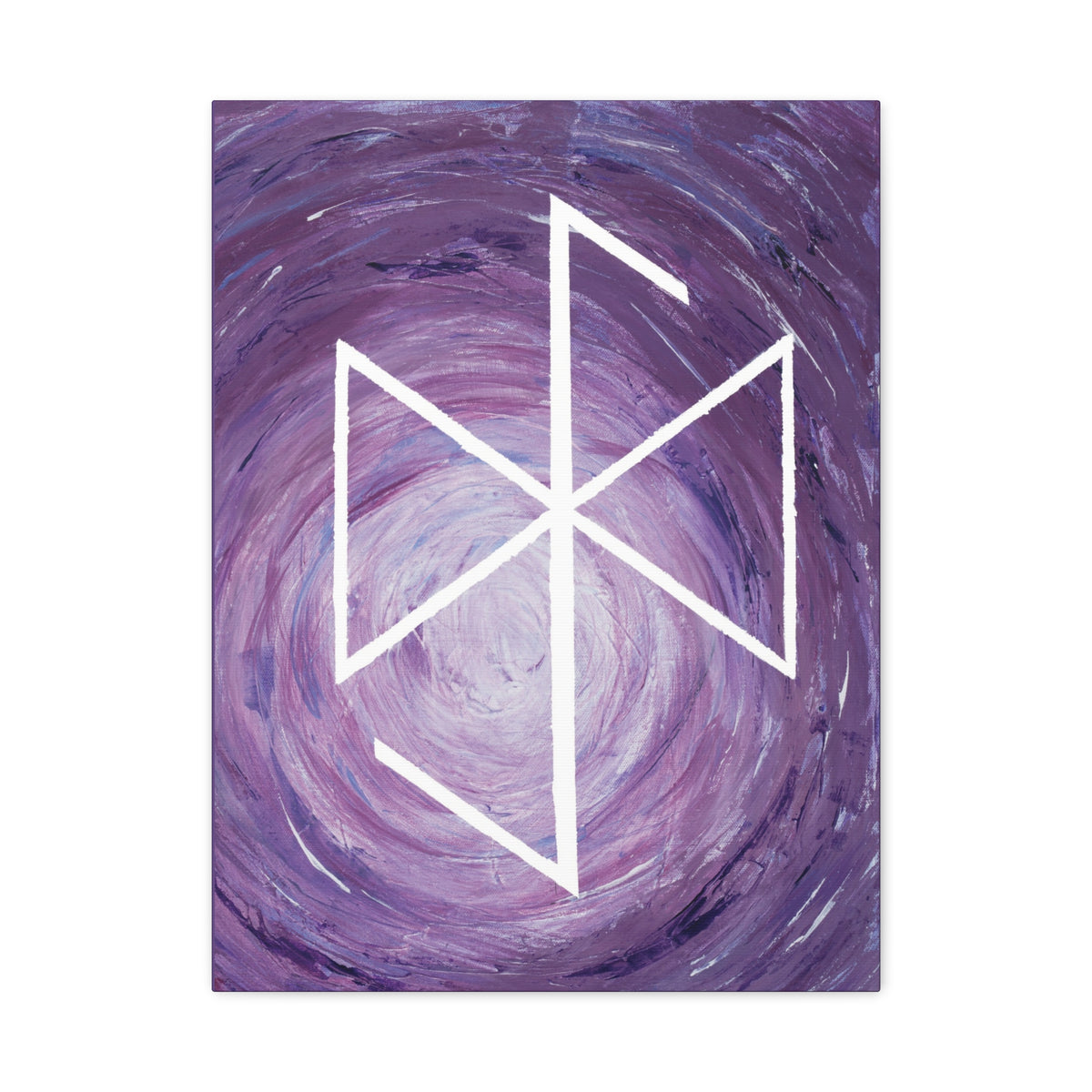 Canvas Wall Art: "Spiritual Growth" Bind Rune Canvas Art | Modern Abstract Artwork
