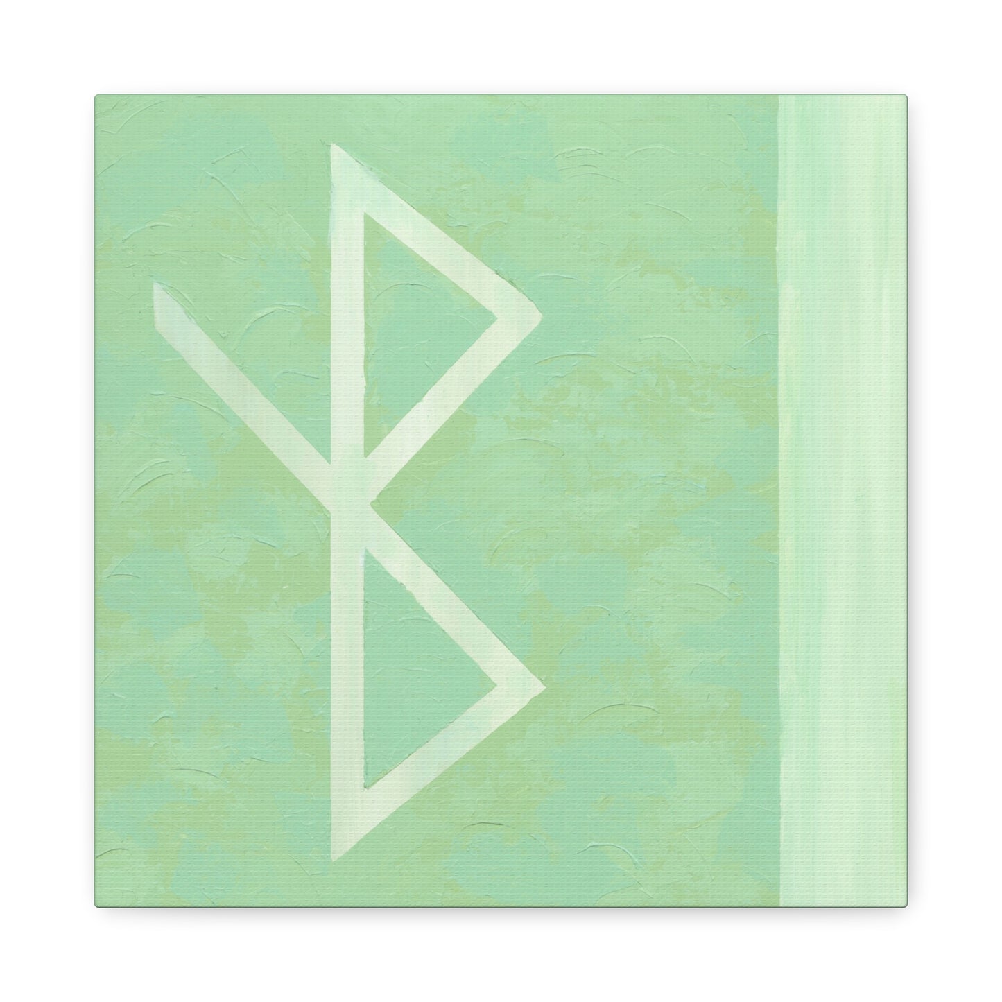 Canvas Print: Healing Vibes Bind Rune Canvas Art — Minimalist Norse Symbol Matte Wall Art