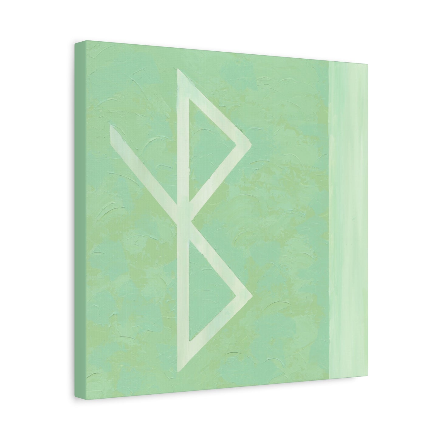 Canvas Print: Healing Vibes Bind Rune Canvas Art — Minimalist Norse Symbol Matte Wall Art