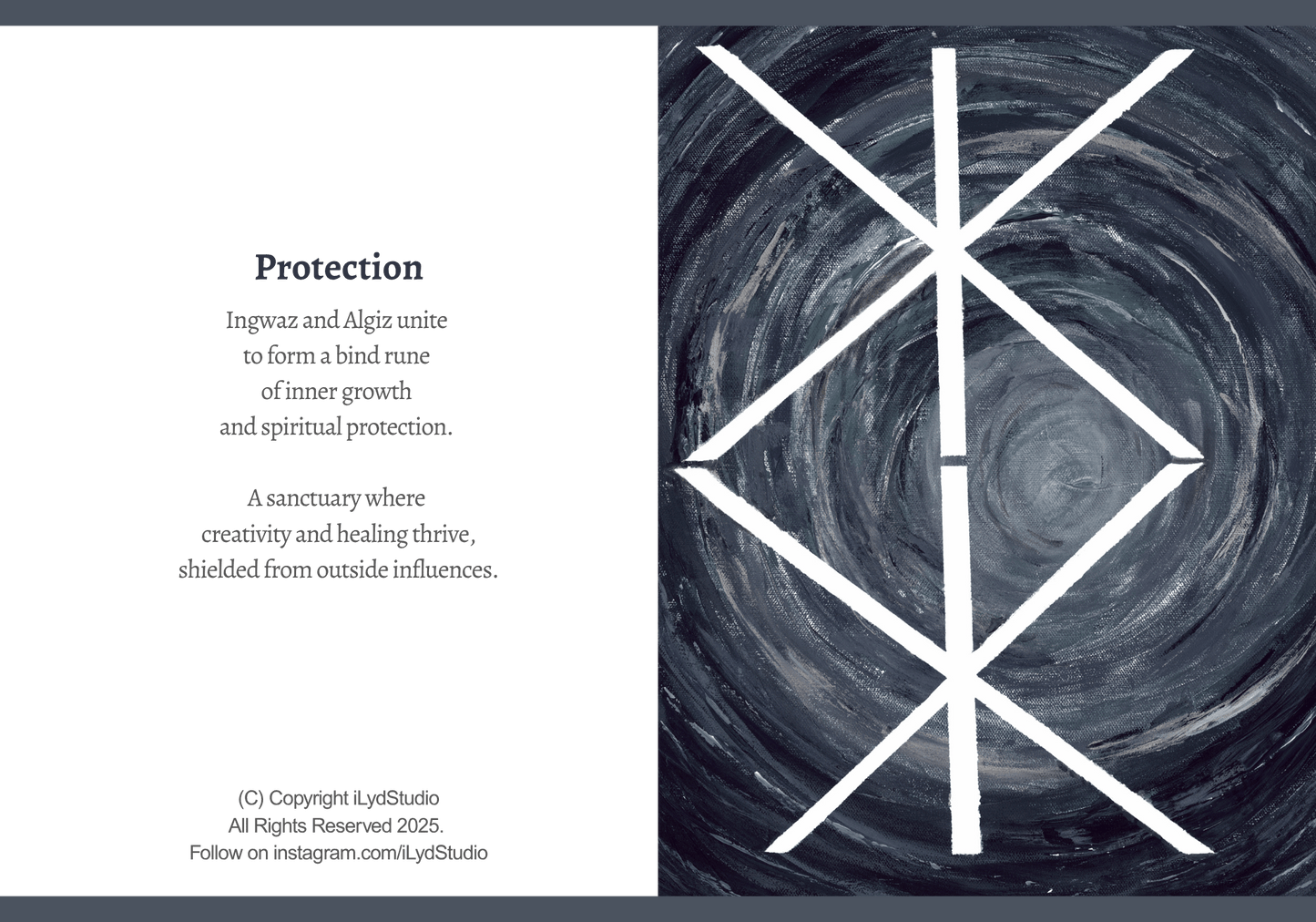 Greeting Card: Bind Rune “Protection” Blank note with white envelope