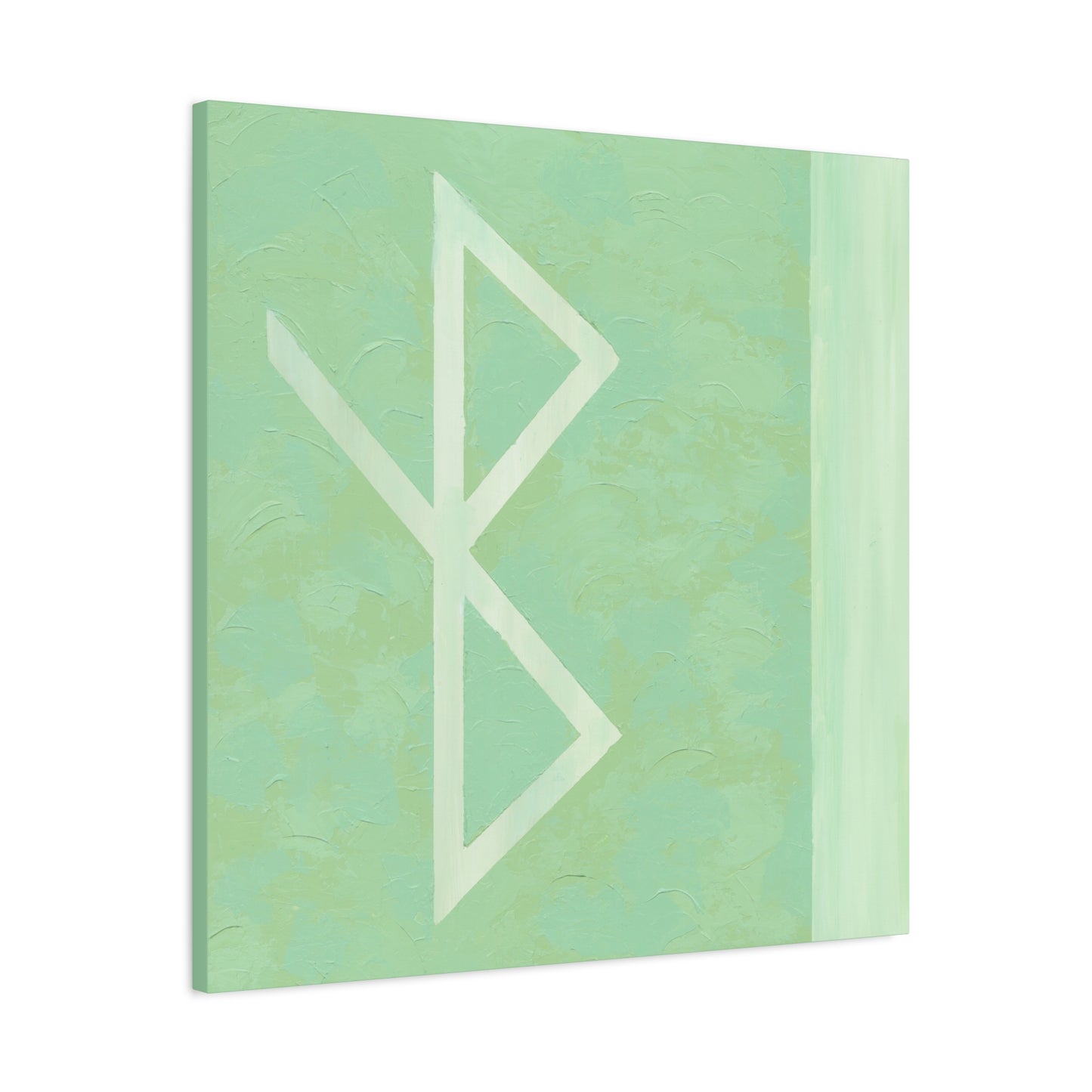 Canvas Print: Healing Vibes Bind Rune Canvas Art — Minimalist Norse Symbol Matte Wall Art