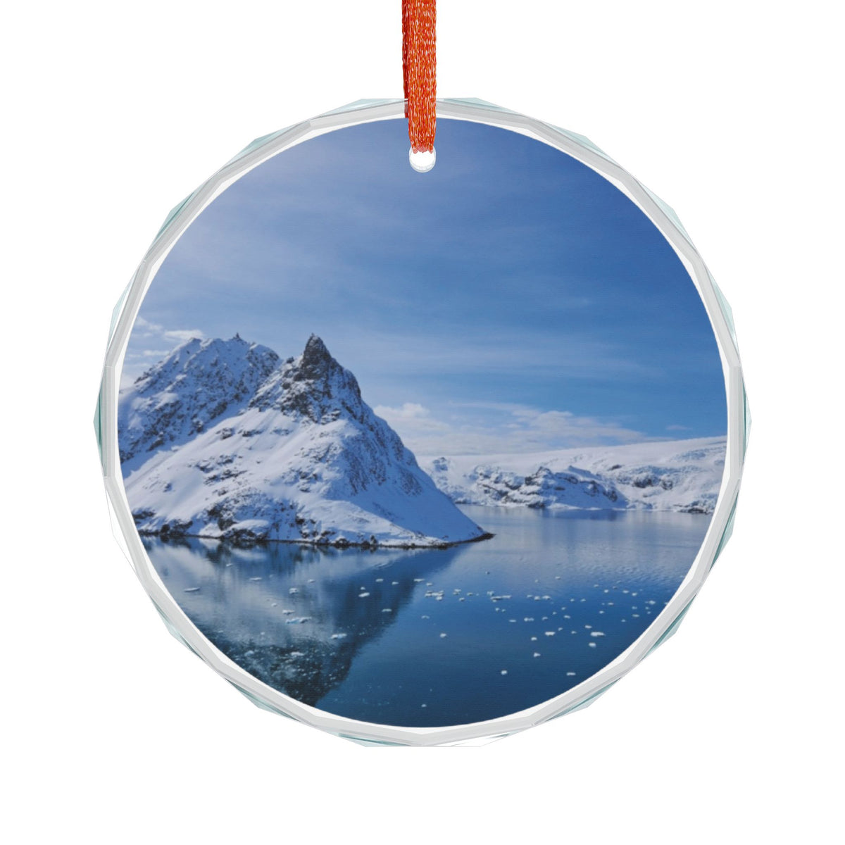 Antarctica Glacier Glass Ornament, Single with or without gift box
