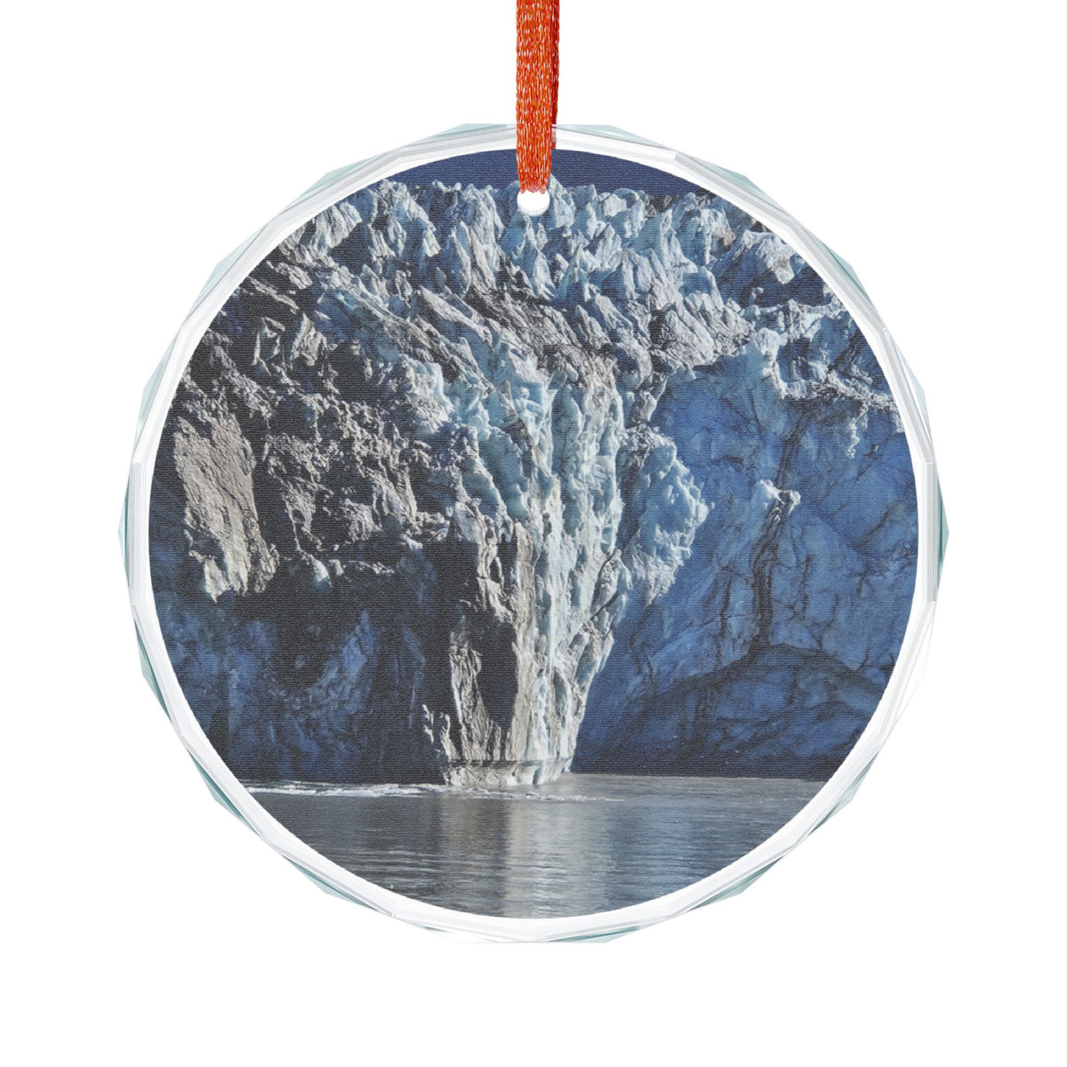 Alaska Glacier Glass Ornament, Single with or without gift box