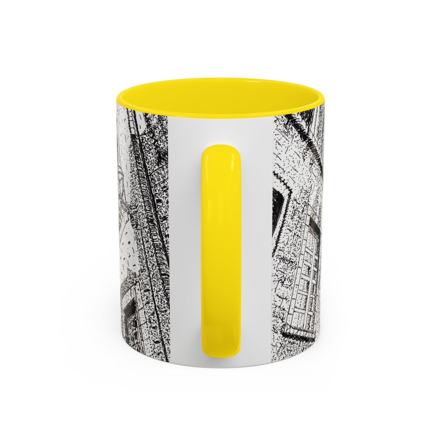 Ceramic Mug: Le Château Frontenac - Quebec City, CA - Architectural Illustration - Accent Coffee Mug (11/15 oz)