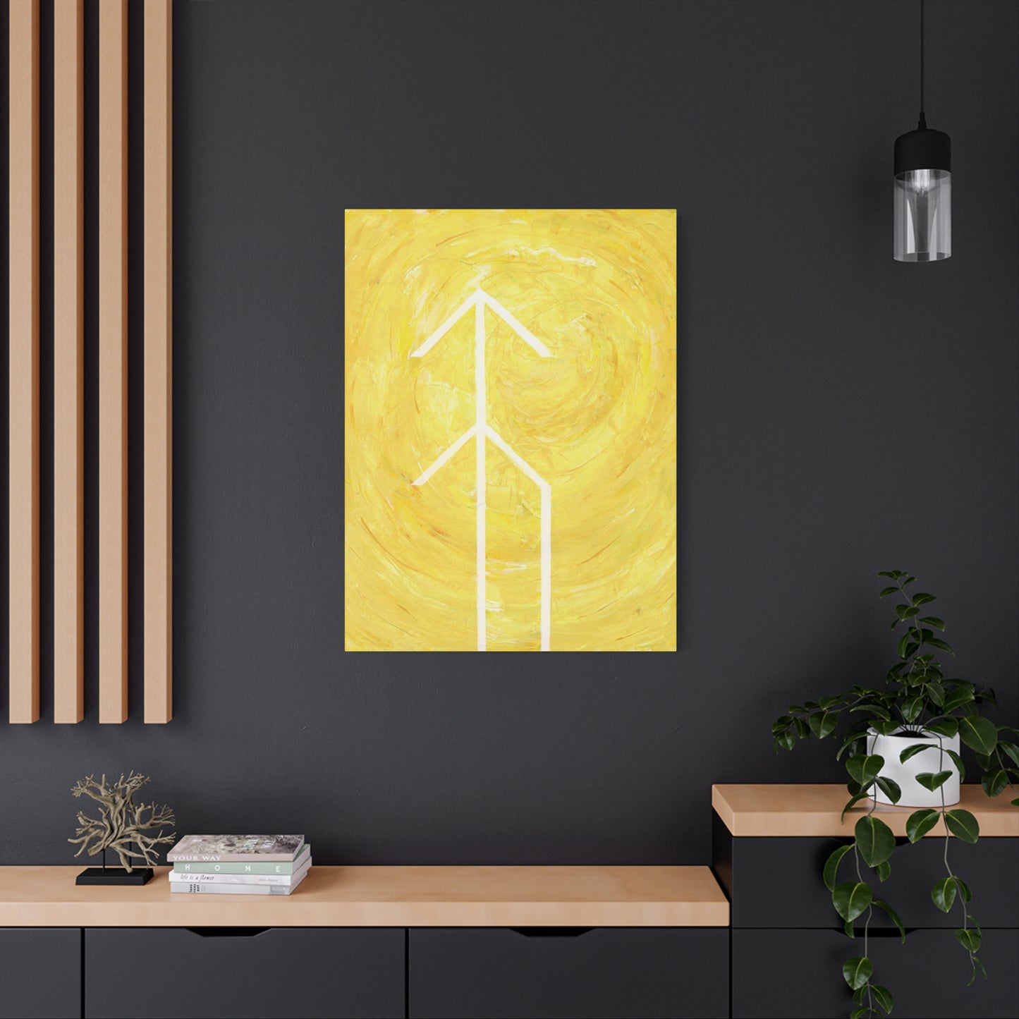 Canvas Wall Art: "Hope" Bind Rune Canvas Art | Modern Abstract Artwork