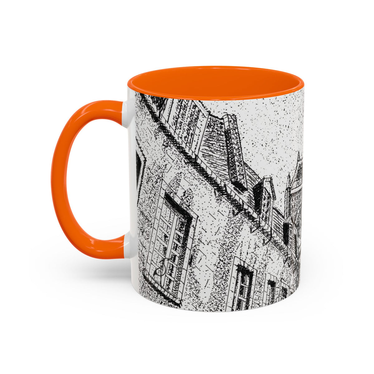 Ceramic Mug: Le Château Frontenac - Quebec City, CA - Architectural Illustration - Accent Coffee Mug (11/15 oz)