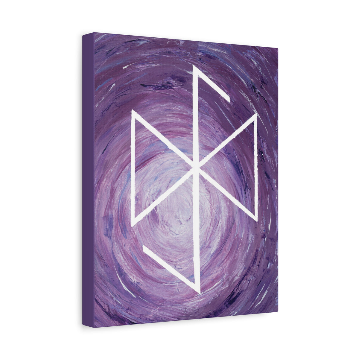Canvas Wall Art: "Spiritual Growth" Bind Rune Canvas Art | Modern Abstract Artwork