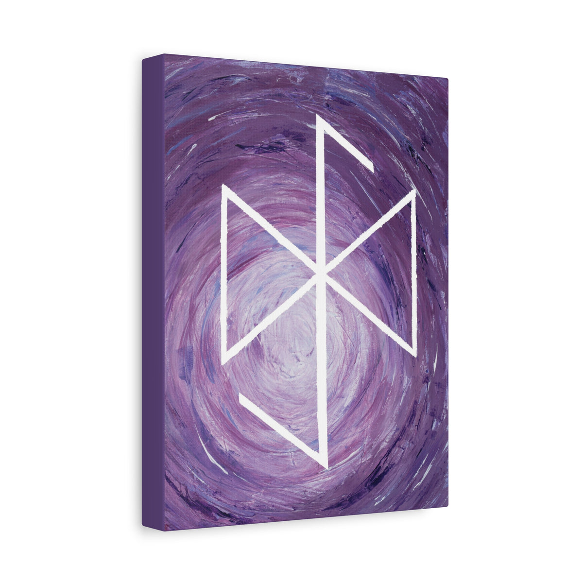 Canvas Wall Art: "Spiritual Growth" Bind Rune Canvas Art | Modern Abstract Artwork