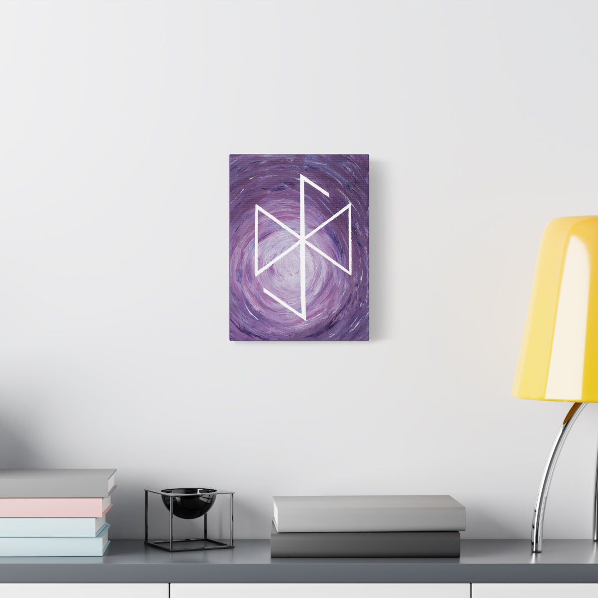 Canvas Wall Art: "Spiritual Growth" Bind Rune Canvas Art | Modern Abstract Artwork