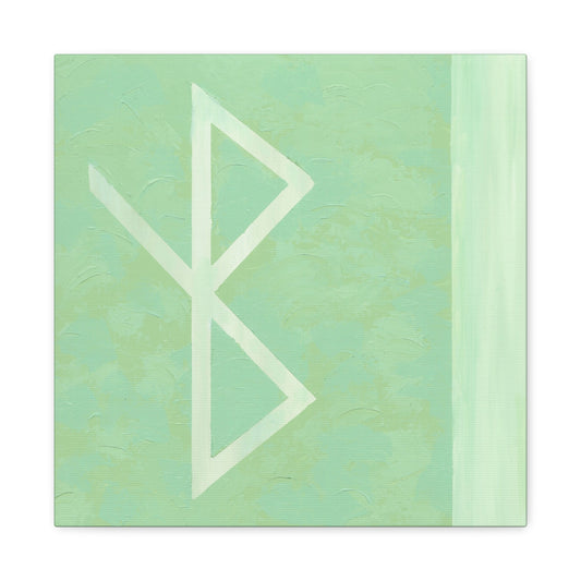 Canvas Wall Art: Healing Vibes Bind Rune Canvas Art — Minimalist Norse Symbol Matte Wall Art