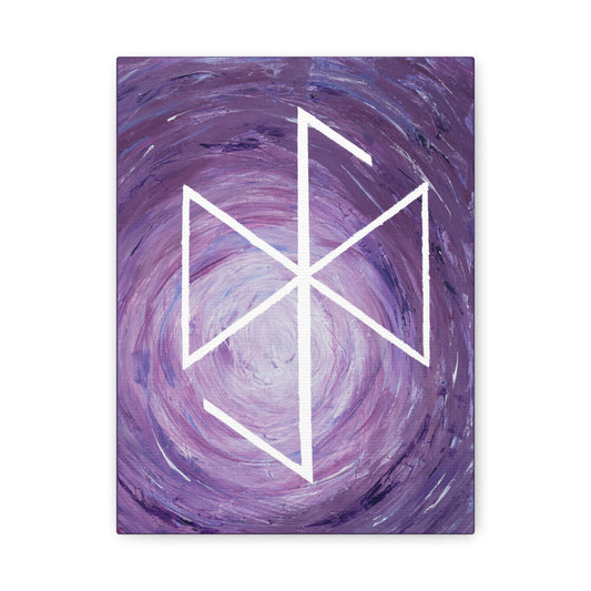 Canvas Wall Art: Spiritual Growth Bind Rune Canvas Art | Modern Abstract Artwork