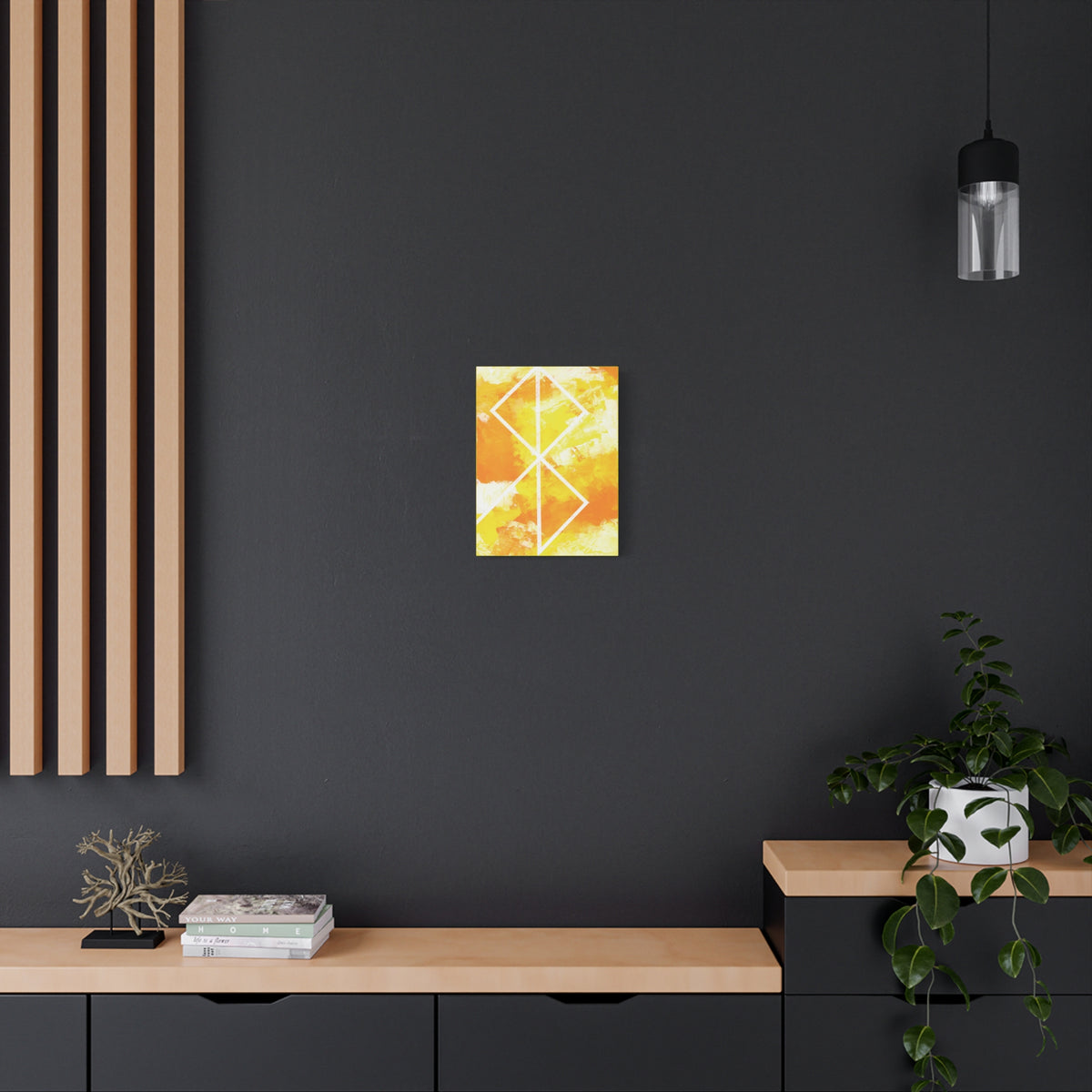 Canvas Wall Art: Peace Bind Rune Canvas Wall Art | Modern Abstract Artwork