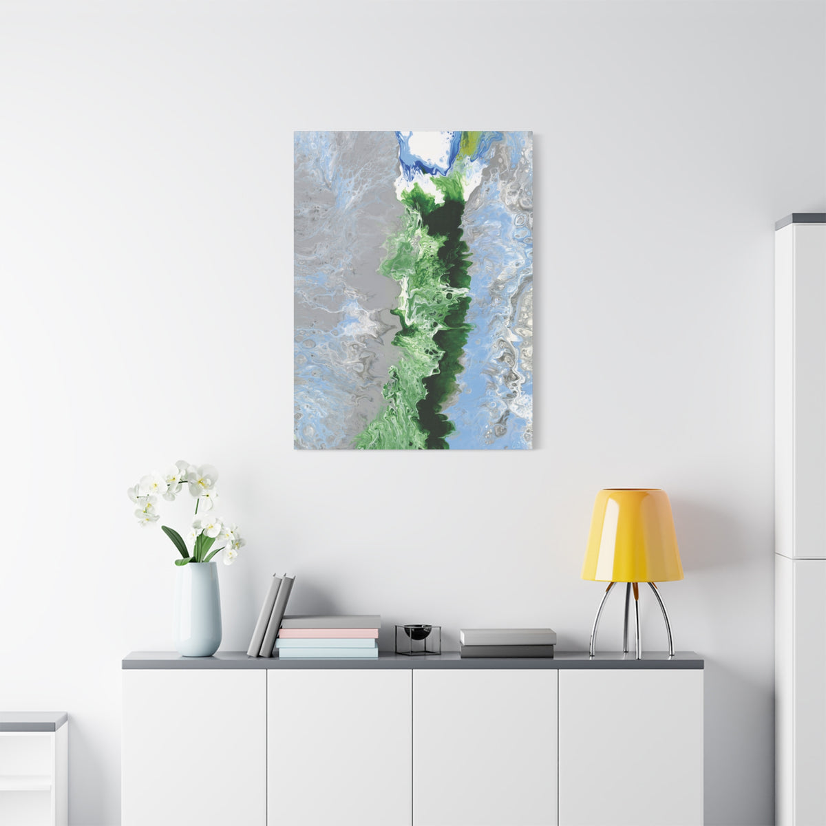 Canvas Wall Art: Switzerland's Oberland, Abstract Matte Canvas Print — Stretched 1.25" Wall Art