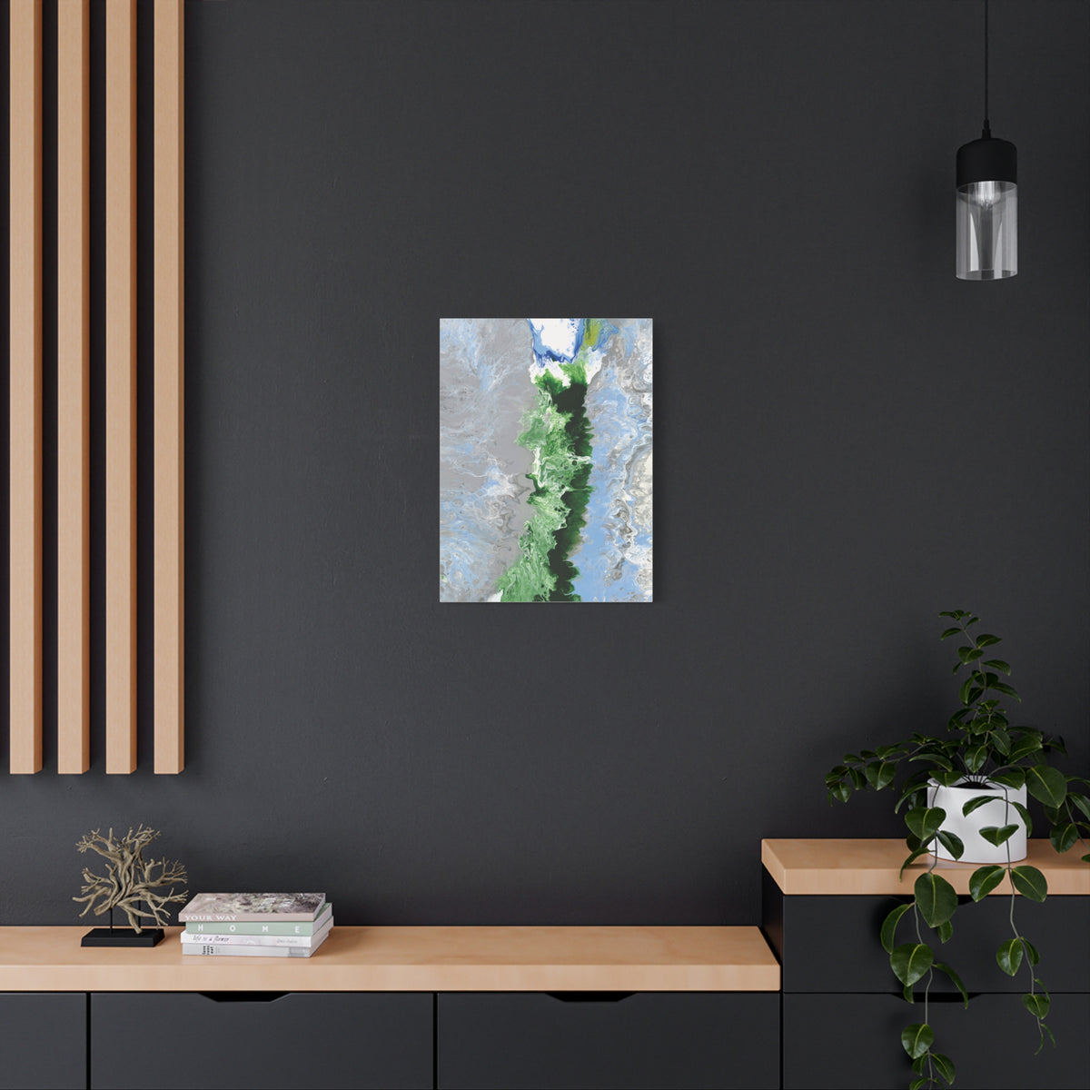 Canvas Wall Art: Switzerland's Oberland, Modern Abstract Matte Canvas Print