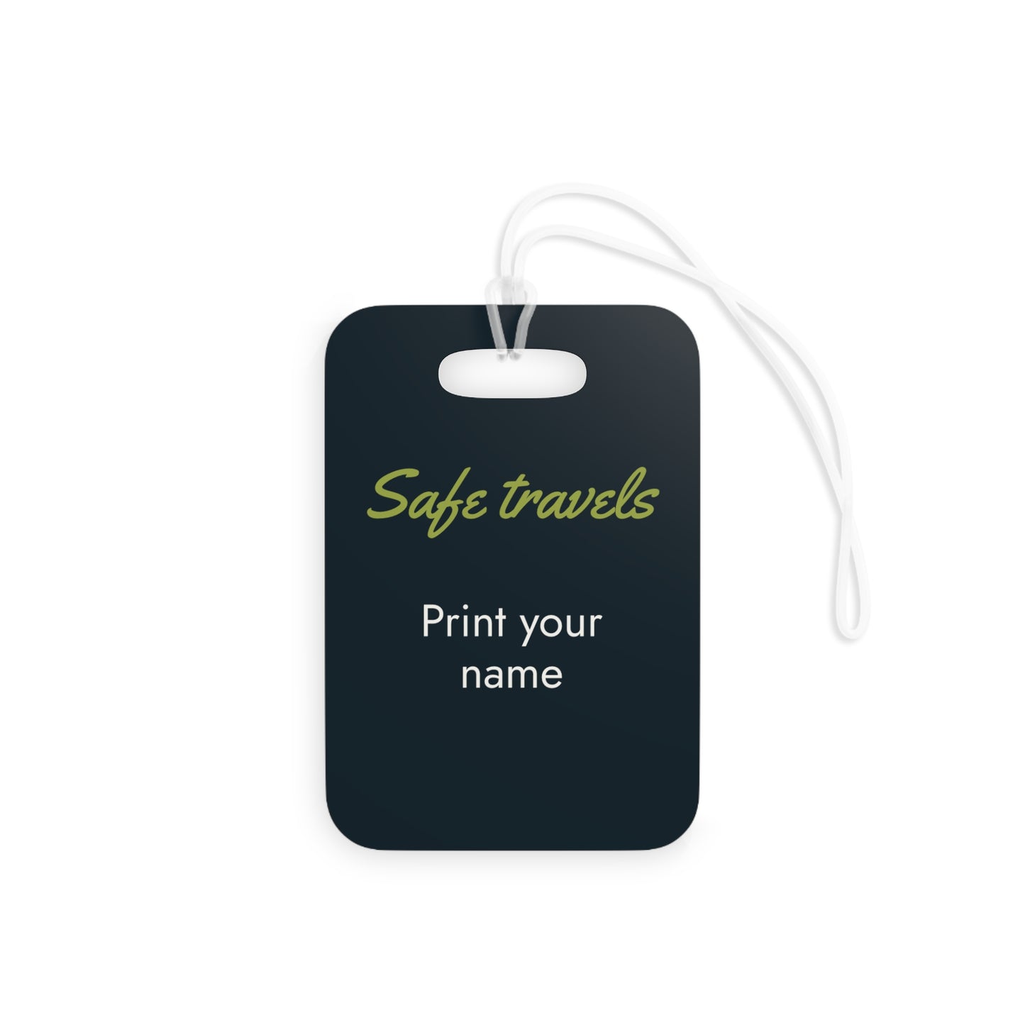 "Safe Travels" Luggage Tag —  Personalized Bag Identifier with Safe travel bind rune symbol