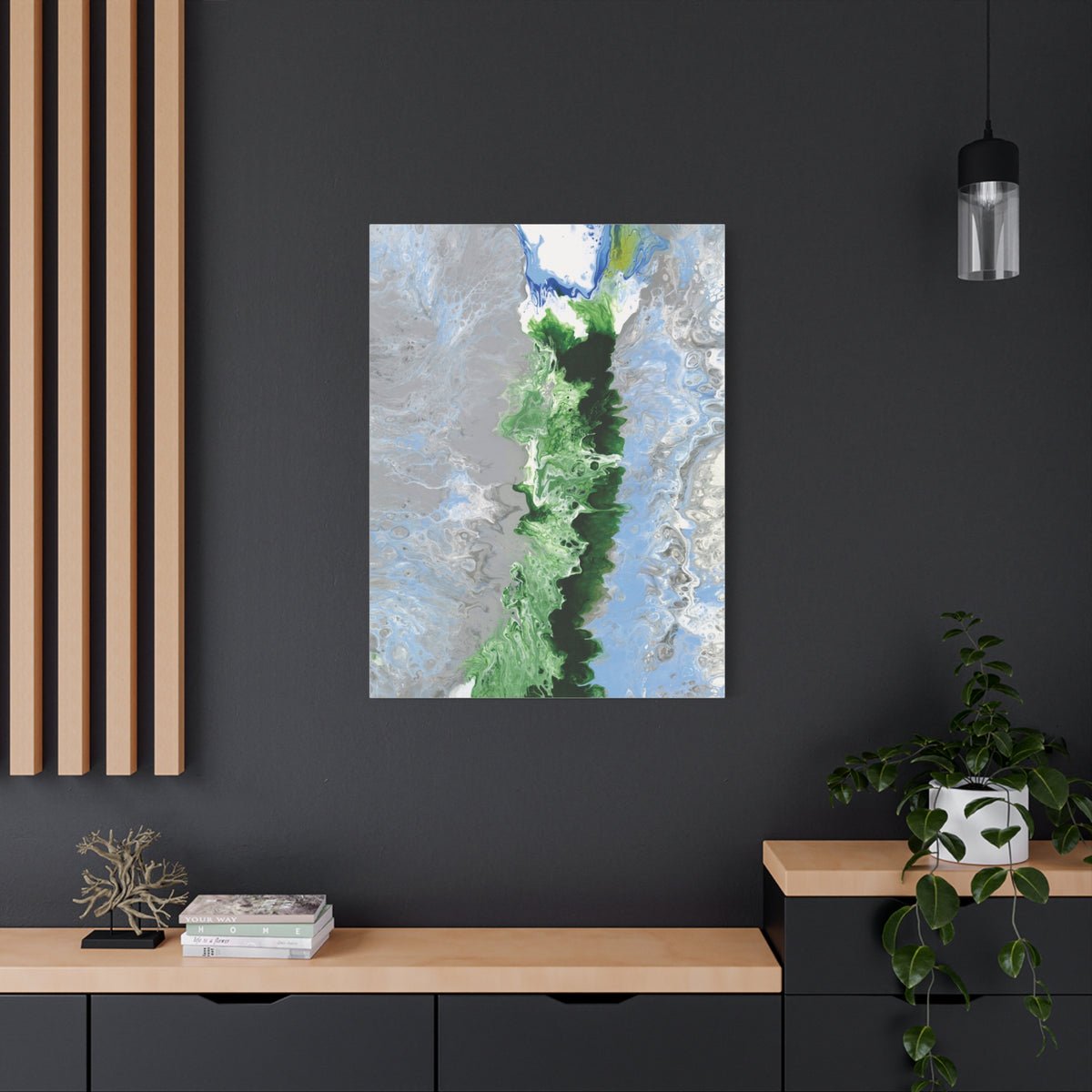 Canvas Wall Art: Switzerland's Oberland, Modern Abstract Matte Canvas Print