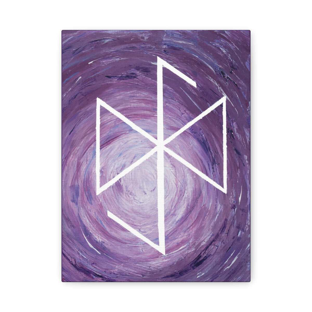 Canvas Wall Art: "Spiritual Growth" Bind Rune Canvas Art | Modern Abstract Artwork