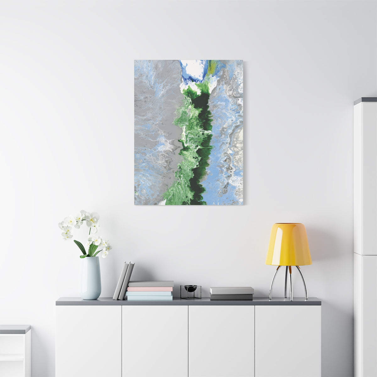 Canvas Wall Art: Switzerland's Oberland, Modern Abstract Matte Canvas Print