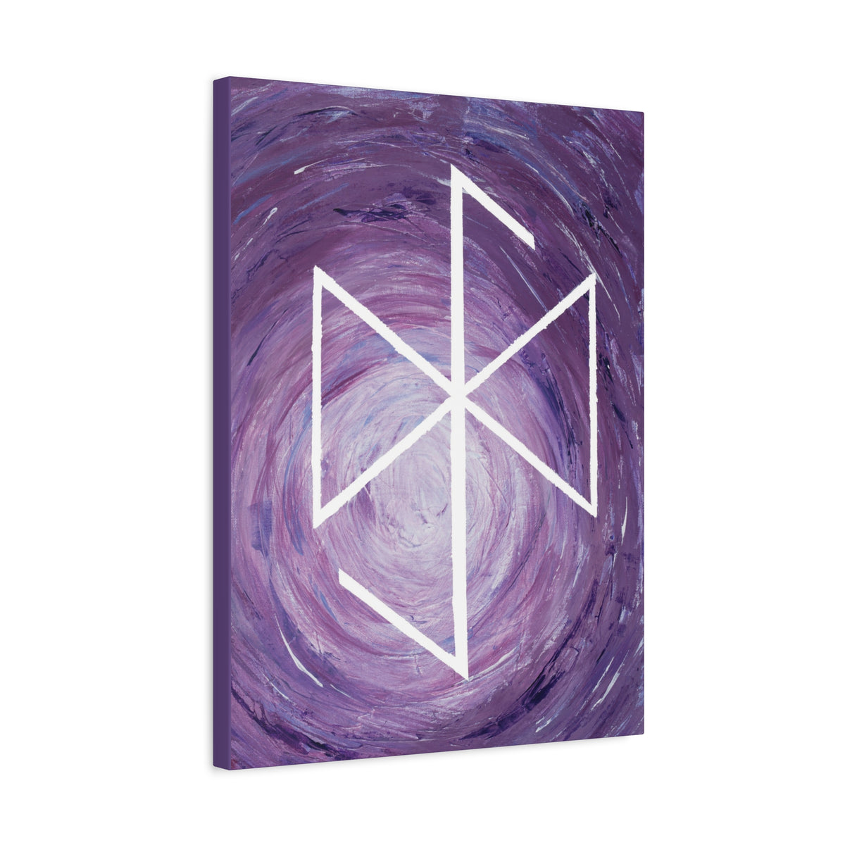 Canvas Wall Art: "Spiritual Growth" Bind Rune Canvas Art | Modern Abstract Artwork