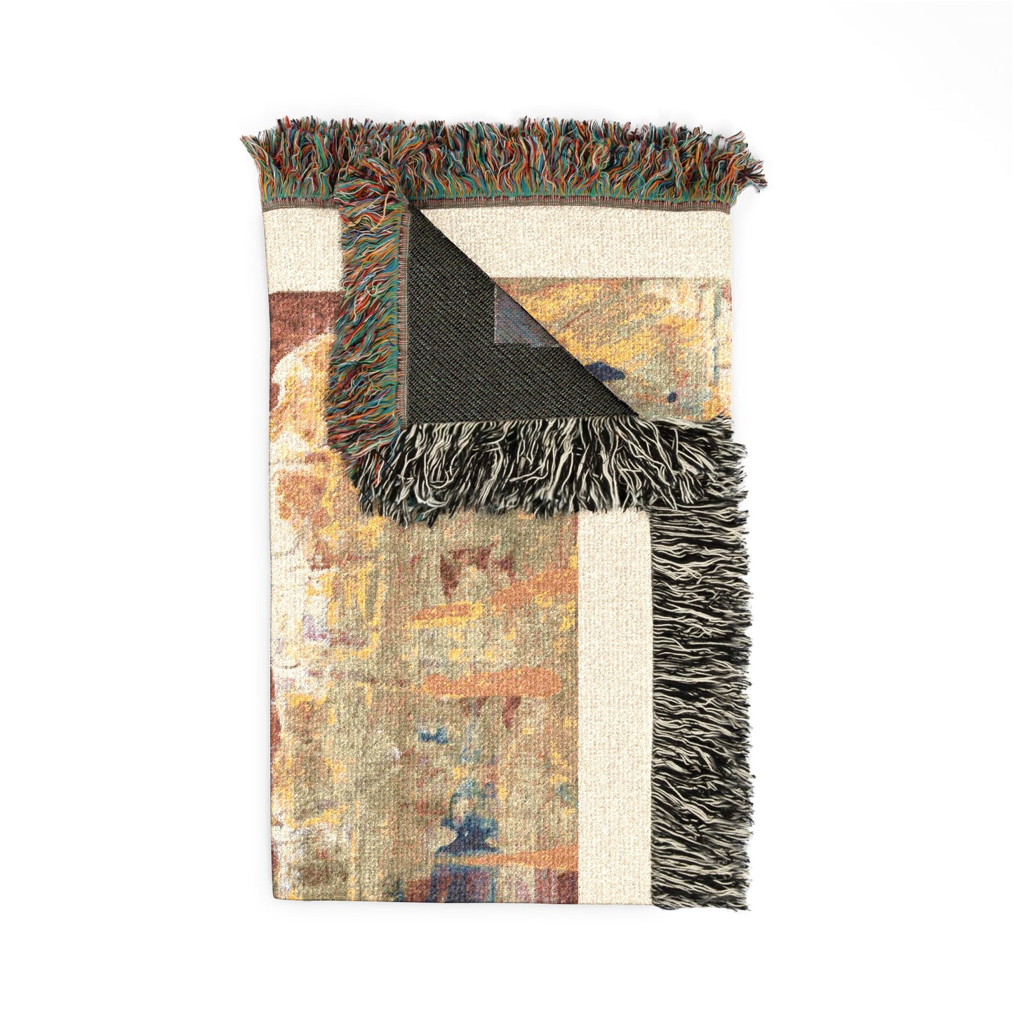 Marrakesh Abstract Woven Blanket — Throw for Living Room Decor