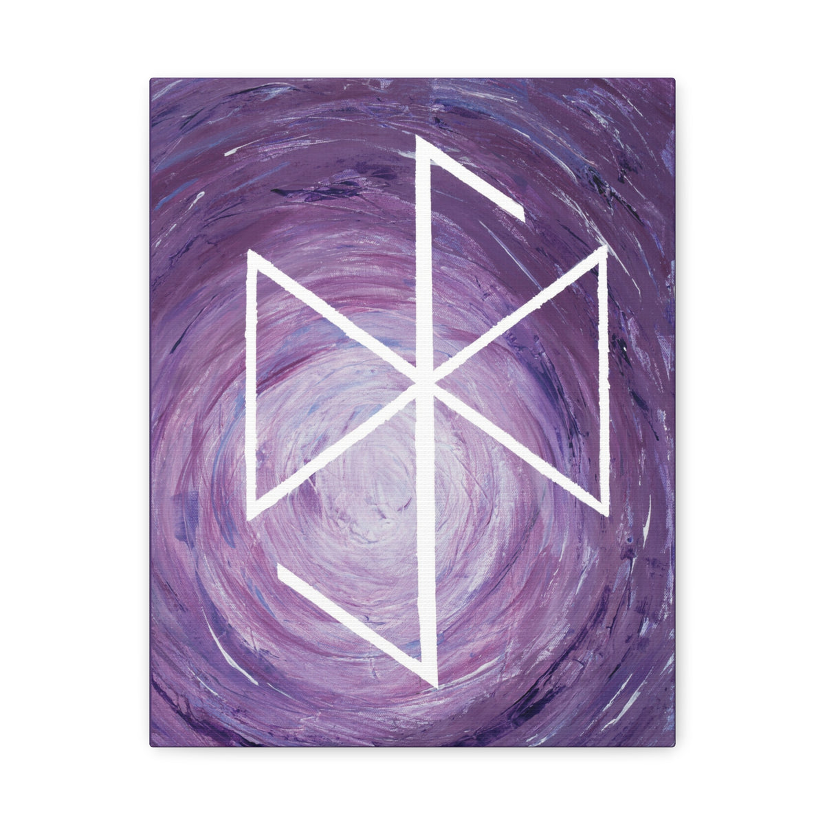Canvas Wall Art: "Spiritual Growth" Bind Rune Canvas Art | Modern Abstract Artwork