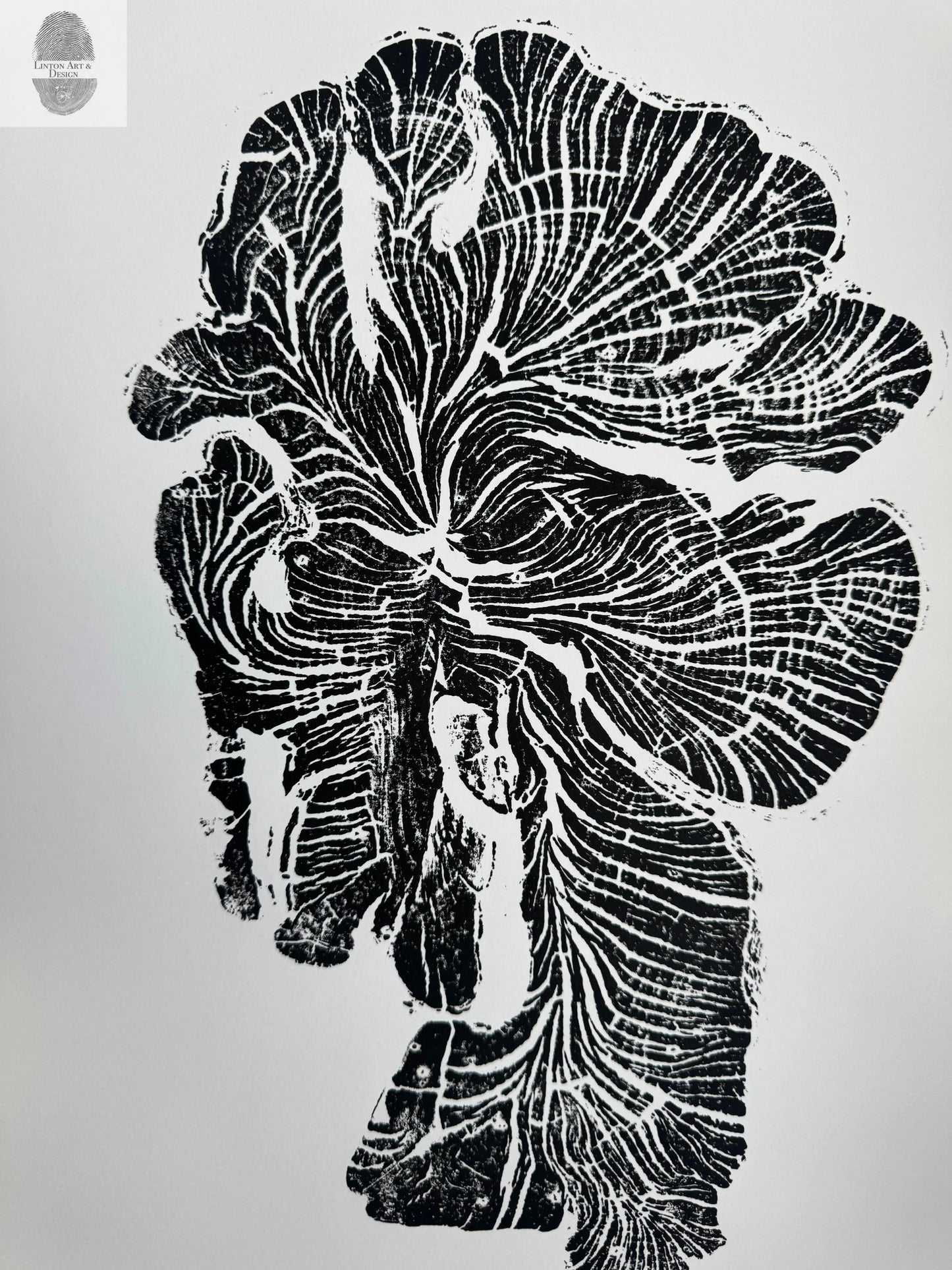 Crab Apple Tree Ring Wall Art, Millcreek UT, 18"x24", Hand-pressed print