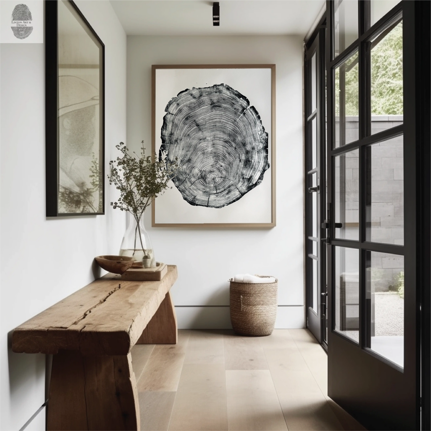 San Francisco, Original Real Redwood Art, 36"x48", Hand-pressed print