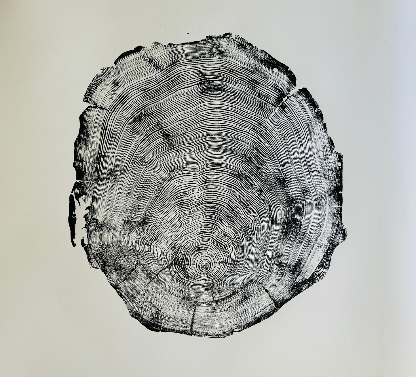 San Francisco, Original Real Redwood Art, 36"x48", Hand-pressed print
