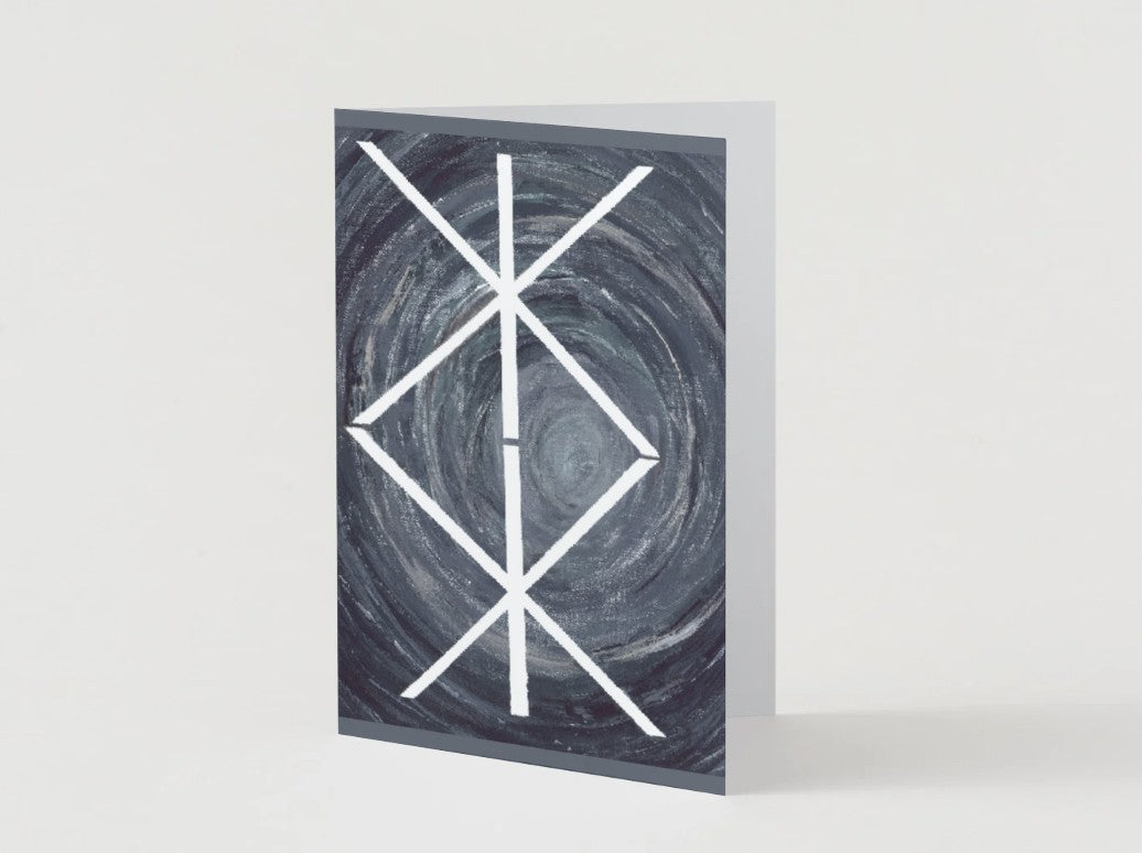 Greeting Card: Bind Rune “Protection” Blank note with white envelope