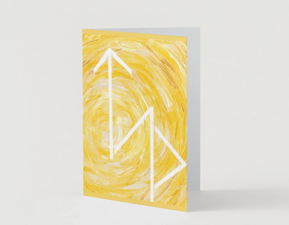 Greeting Card: Bind Rune “Success” Blank note with white envelope