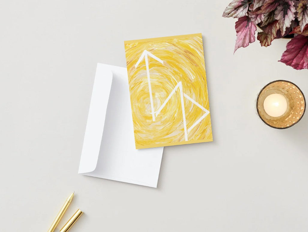 Greeting Card: Bind Rune “Success” Blank note with white envelope