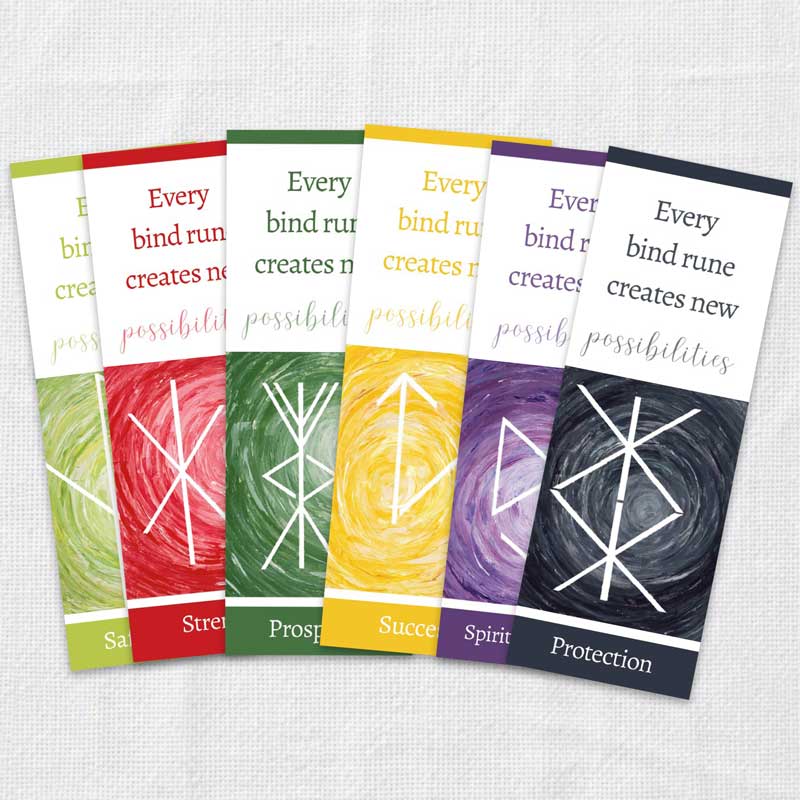Bookmark Bundle: Six Colorful Bind Rune Designs