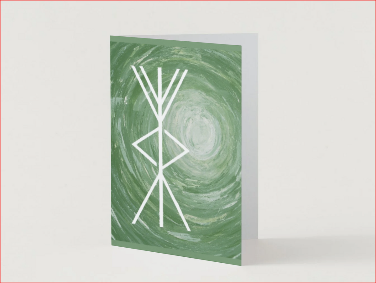Greeting Card: Bind Rune “Prosperity” Blank note with white envelope